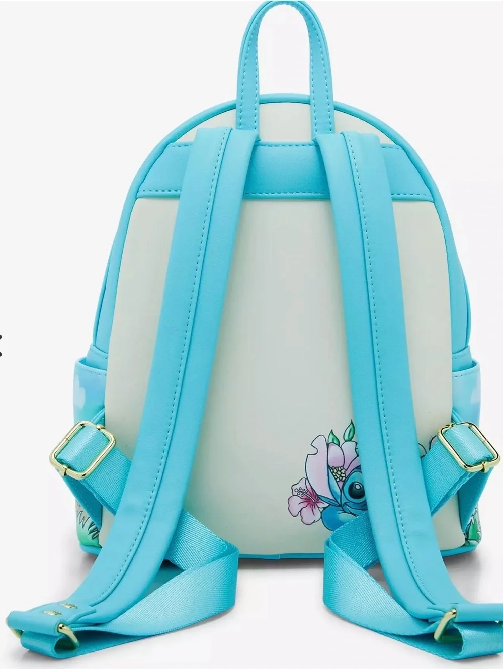 Loungefly Kids Mini Backpack — Light Blue Stitch & Tropical Floral
